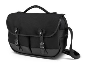 Billingham Mini Eventer Shoulder Bag Black FibreNyte / Black Leather (Olive Lining)